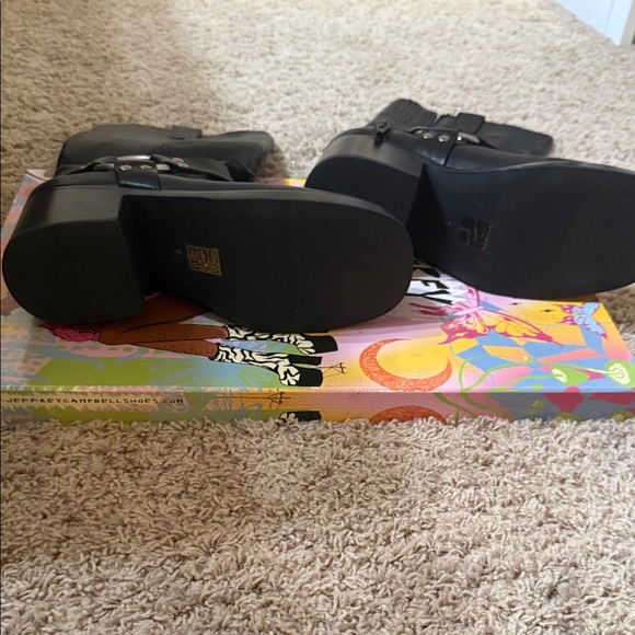 Jeffrey Campbell Dark Leather Knee-High Boots - Picture 9 of 10